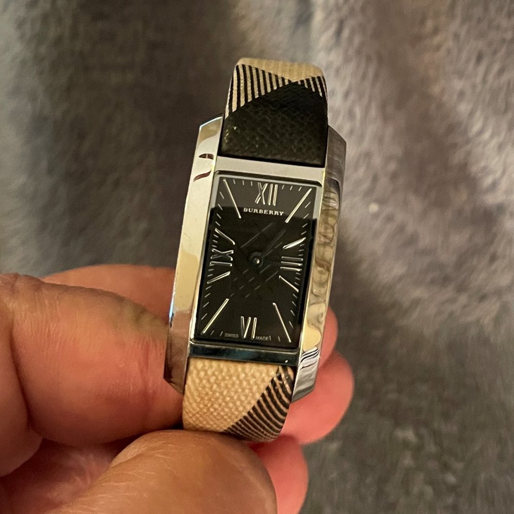 Preowned Vintage Burberry Plaid Watch - Swiss Made, numbered